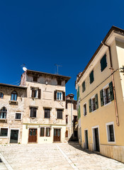 Houses in the old town of Porec, Croatia