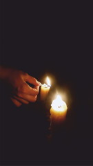  candle in the night dark