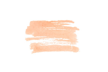 Abstract pink watercolor stain on white background for your design
