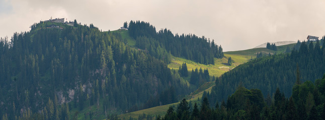 Hahnenkamm Abfahrtshang Panorama