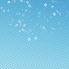 Sparse snowfall Christmas background. Subtle flyin