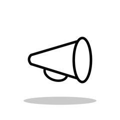 Megaphone icon in trendy flat style. Megaphone symbol for your web site design, logo, app, UI Vector EPS 10. 