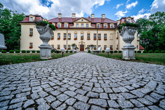 Izbicko Palace. Historic place, Silesia, Poland