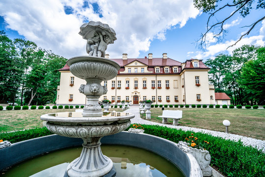 Izbicko Palace. Historic place, Silesia, Poland