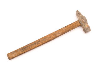 old Soviet hammer isolated on white background.