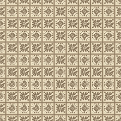 Vector ceramic tile pattern, abstract mosaic, seamless ornament