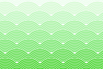 Curve Waves Geometric Pattern background, Vector illustration Fern green Gradient.