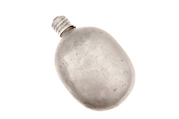 Soviet army flask on a white background.