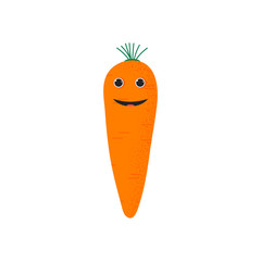 Isolated carrot cute smile characte