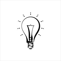 Fototapeta na wymiar Bulb Icon, Idea Icon, Lamp Icon