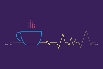 Super Coffee. Advertisement Flayers Vector Illustration