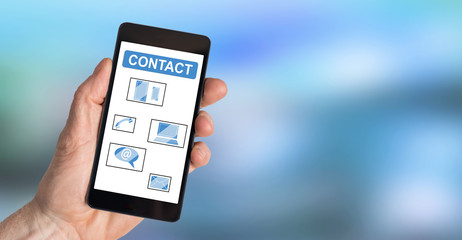Contact concept on a smartphone