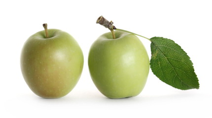 Wild apples isolated on white background