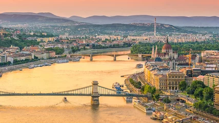 Türaufkleber Skyline von Budapest in Ungarn © f11photo