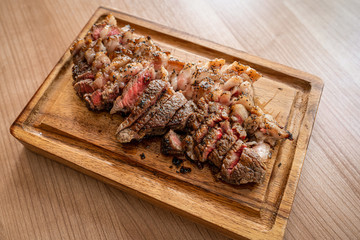 perfect temperatures medium rare steak luxury foods Certified dry aged Angus beef cooking times