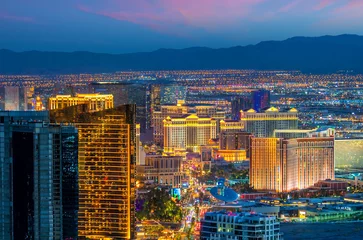 Fotobehang stadsgezicht van Las Vegas vanaf bovenaanzicht in Nevada, USA © f11photo