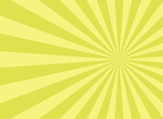 Sunlight wide abstract background. Green and yellow color burst background. Vector illustration.