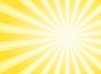 Sunlight abstract wide background. Yellow and white color burst horizontal background.
