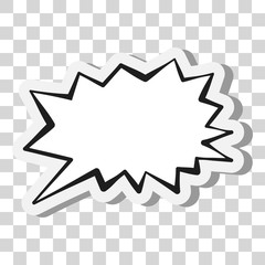 comic speech bubble or speech balloon on transparent background vector illustration