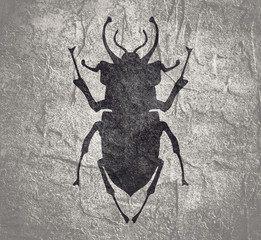 Illustration of abstract bug. Beetle isolated icon