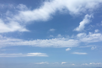 Peaceful blue sky and white clouds