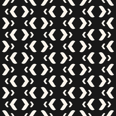 Vector abstract modern black and white seamless pattern with curved arch shapes