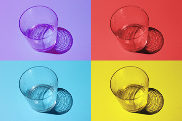 Pop art retro photo of glasses