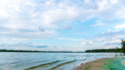 river landscape. view from the shore