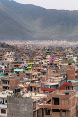 Fototapeta na wymiar Nepal, Kathmandu city town and the hills