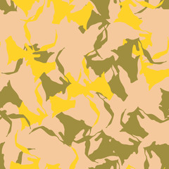 Fototapeta premium UFO camouflage of various shades of green, yellow and beige colors