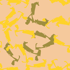 UFO camouflage of various shades of green, yellow and beige colors