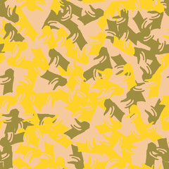 UFO camouflage of various shades of green, yellow and beige colors