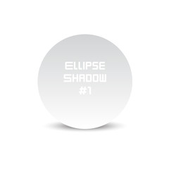Vector Circle Shadow Template on White Background