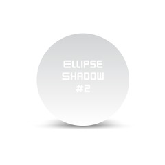 Vector Circle Shadow Template on White Background