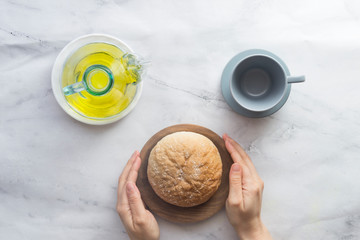  Bread and oil (typical spanish snack)