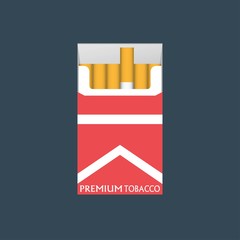 Vector illustration of a pack of cigarettes