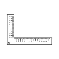 Vector illustration of a ruler set