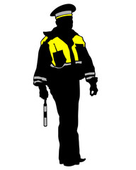 People of special police force on white background