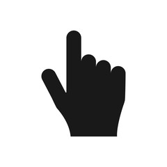 Hand click icon isolated on the white background