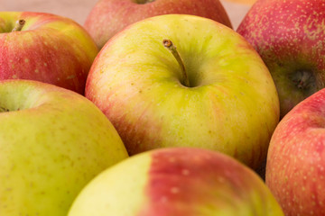 Ripe red apples. Close up.