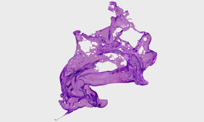 Fototapeta premium Liquid. Water. Color. Splash. 3D. 3D Rendering.