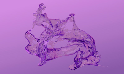 Liquid. Water. Color. Splash. 3D. 3D Rendering.