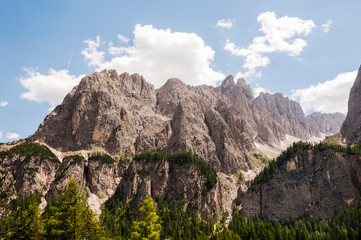 Dolomiten, Sellagruppe, Grödner Joch, Val de Misdé, Berge, Wanderweg, Klettersteig, Südtirol, Italien