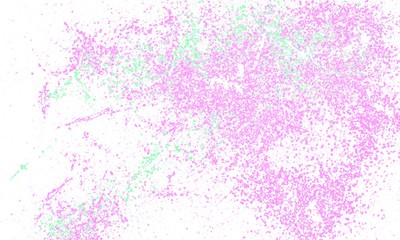 Gouache dots or stars and stains on a white background. Two-color divorces.