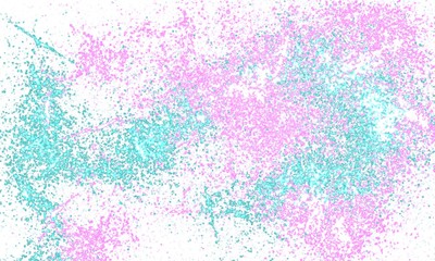 Gouache dots or stars and stains on a white background. Two-color divorces.