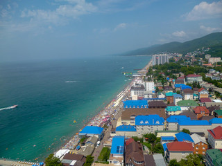 Sochi, Lazarevskoye, top view of the embankment