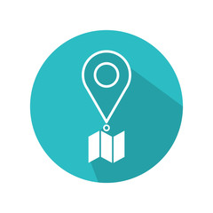 Flat location icon vector illustration on white background