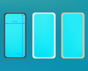 Mesh, cyan colored phone backgrounds kit.