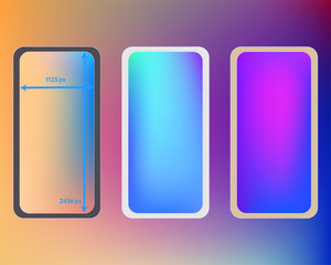 Mesh, multicolor phone backgrounds kit.
