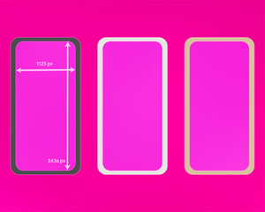 Mesh, pink colored phone backgrounds kit.